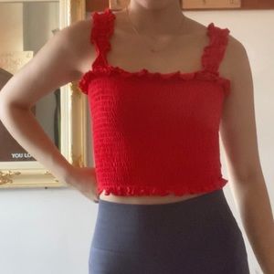 spirred crop tank top